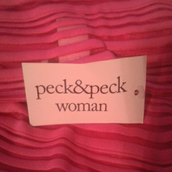Peck & Peck Shimmer Stripe Top Women's Plus 3X NWT - Picture 5 of 6